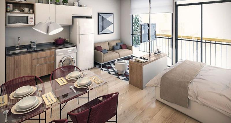 um pequeno apartamento